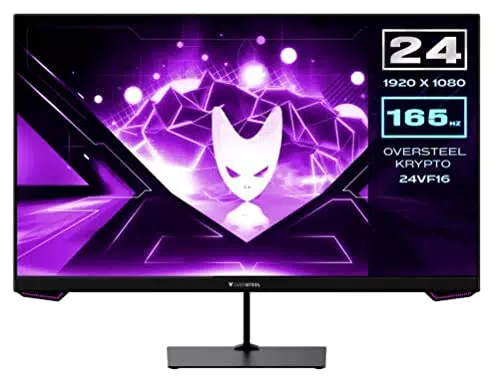 Oversteel KRYPTO Monitor Gaming LED 24'' Full HD 165Hz 1ms HDMI Display Port