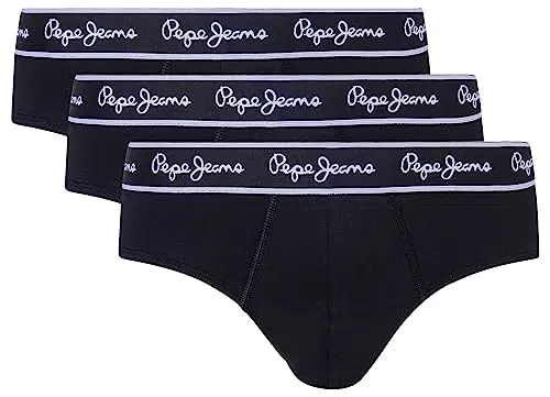 Pepe Jeans Pepe BF 3P Briefs, Negro, XXL para Hombre