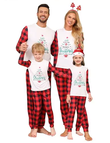 Pijama Familiar de Navidad - Conjunto de Camiseta y Pantalones Largos