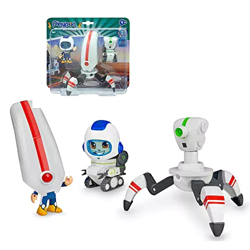 Pinypon Action - Pack de Robots Espaciales y Astronauta para Niños a Partir de 4 Años