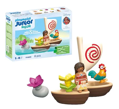 PLAYMOBIL Catamarán de Vaiana, Juguete Sostenible para Niños a Partir de 1 Año