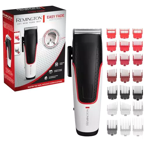 Remington HC500 Máquina de Cortar Pelo Easy Fade Inalámbrica y con Cable
