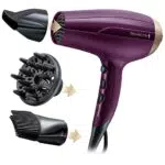 Remington Secador de Pelo Iónico D5219 - 2300 W, Silencioso, 3 Temperaturas, 2 Velocidades