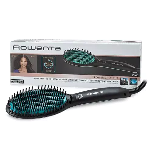 Rowenta x Karl Lagerfeld Powerstraight CF582L - Cepillo alisador pelo que calienta y alisa