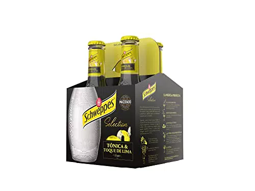 Schweppes Tónica con toque de Lima - Bebida Refrescante en Vidrio