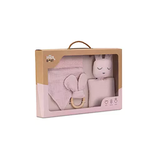 Doudou Oso - Set bebé con Bandana y Mordedor Muselina
