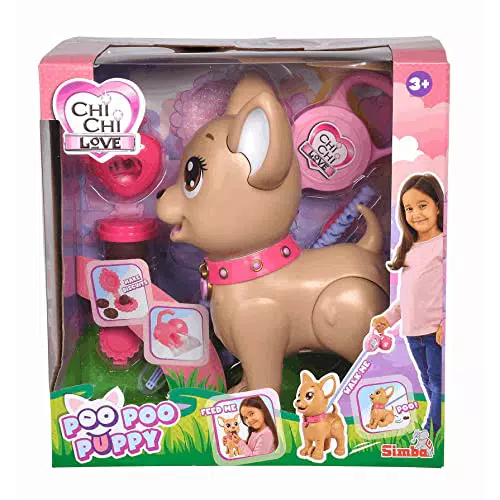 Simba Chi Chi Love Paseo Poo Poo Puppy - Perro Chihuahua de Juguete para Pasear