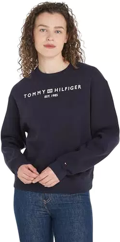 Tommy Hilfiger Sudadera Sin Capucha para Mujer - Moda y Estilo Casual