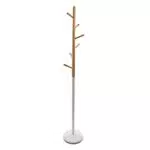 Versa Holstebro Perchero de Pie Minimalista con 6 Ganchos para Ropa y Bolsos