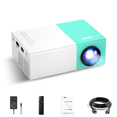 Wepvo Proyector Portátil Mini para Niños, Proyector LED para Cine en Casa