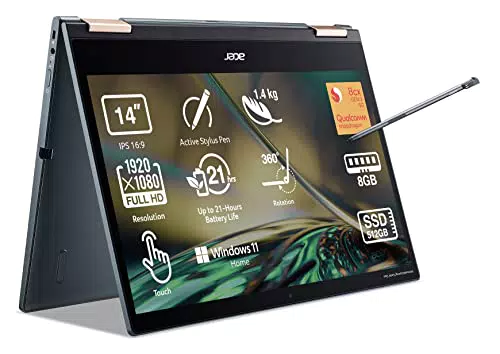 Portátil Convertible Acer Spin 5 - Intel Core i7, 16GB RAM, 512GB SSD, Windows 11 Home