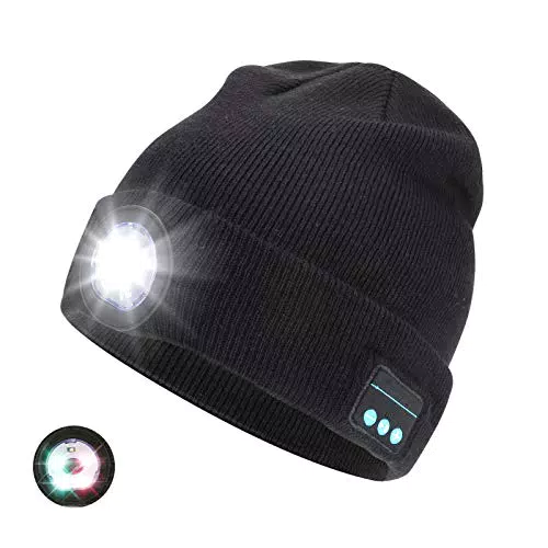 Achort Gorro LED Bluetooth Recargable para Correr con Música y Llamadas