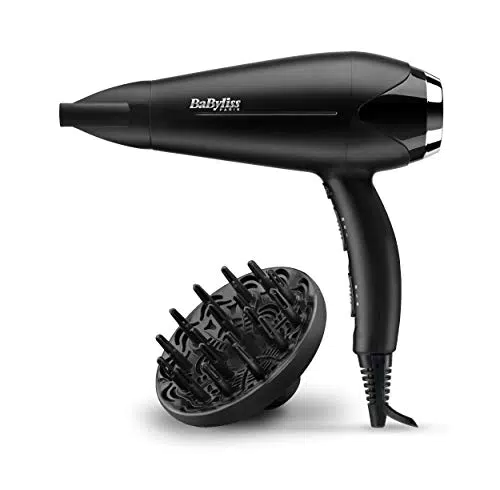 BaByliss D572DE Secador de pelo iónico 2200W, 2 velocidades y aire frío