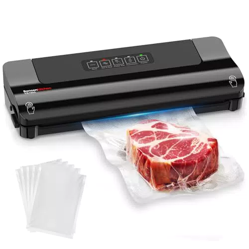 Bonsenkitchen Envasadora al Vacío Compacta y Rápida con Accesorios Incluidos