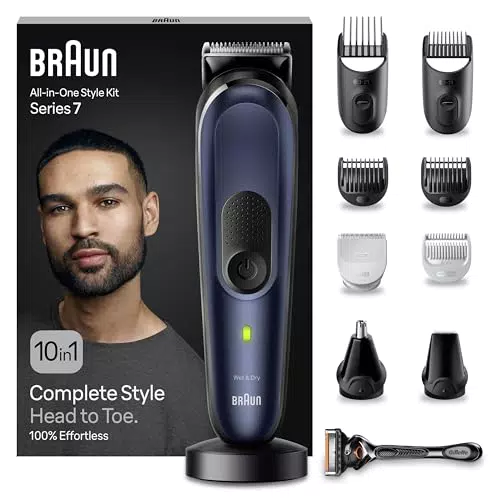 Braun MGK7410 - Recortadora de Barba 10 en 1 para Hombre y Depilación Masculina