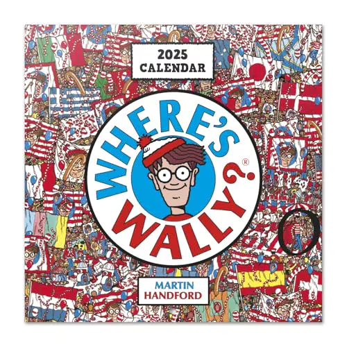 ¿Dónde está Wally? Calendario 2025 de pared con planificador mensual 30x30 cm