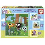Educa - Puzzles Infantiles Progresivos Milo para Niños a Partir de 3 Años