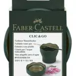 Faber-Castell 181520 - Vaso plegable para agua Clic & Go fácil de guardar