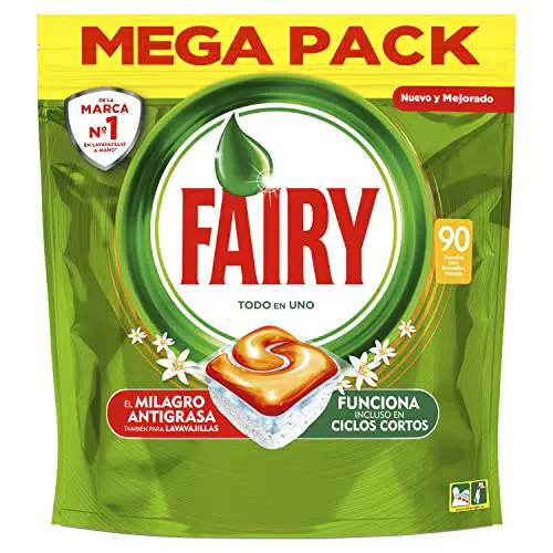 Fairy Pastillas Lavavajillas Todo En Uno - Elimina Grasa y Fragancia Naranja