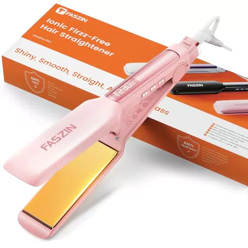 Faszin Plancha de Pelo Titanio con Iones Negativos y Temperatura Ajustable 130-230℃