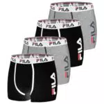 FILA Calzoncillos Boxer de Algodón para Hombre con Cinturón Antideslizante