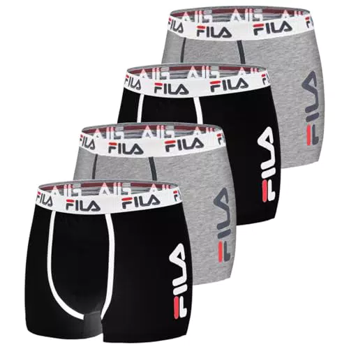 FILA Calzoncillos Boxer de Algodón para Hombre con Cinturón Antideslizante