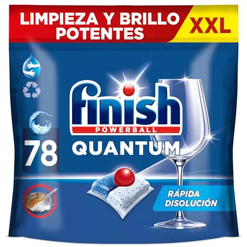 Pastillas para Lavavajillas Finish Powerball Quantum - Limpieza y Brillo Potentes
