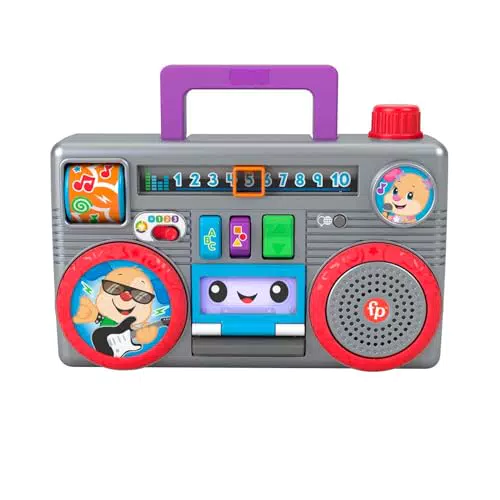 Fisher-Price Radio Divertida Ríe y Aprende con Luces y Sonidos para Bebés