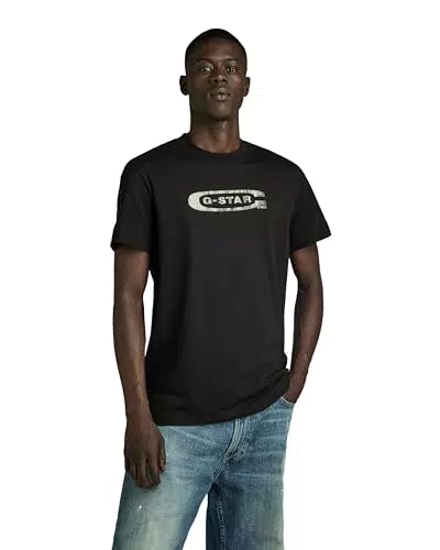 G-STAR RAW Camiseta Logotipo de la Vieja Escuela para Hombre D24365-336