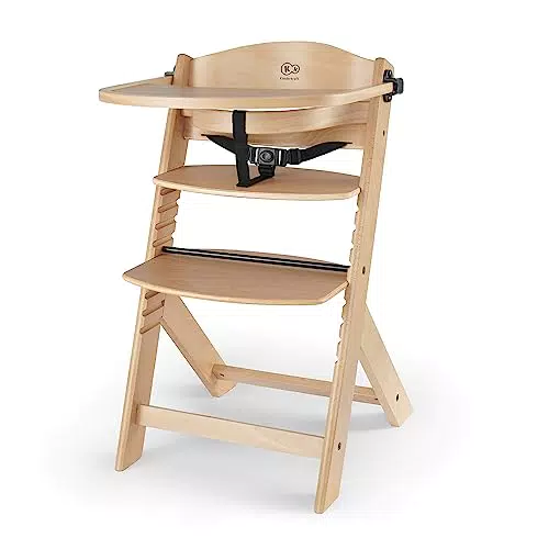 Kinderkraft Enock Trona Evolutiva de Madera Ergonómica para Bebés y Niños