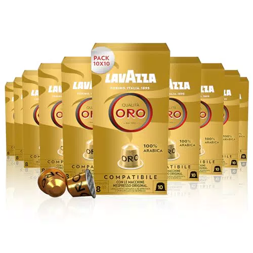 Lavazza Qualità Oro Cápsulas de Café 100% Arábica para Nespresso - Intensidad 8