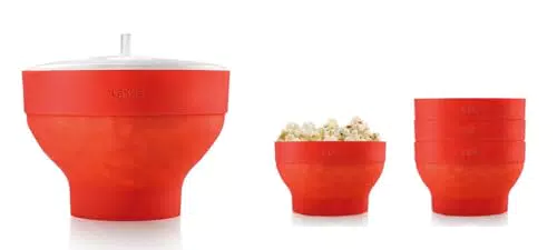 Lékué Recipiente para cocinar Palomitas, Rojo, Standard