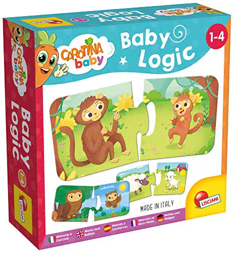 Lisciani - Baby Memo - Los Bebés Animales - Juego de Sociedad Educativo - Juego de Memoria y Reflexión - 24 Tarjetas - Para Niños de 1 a 4 años - Carotina Baby