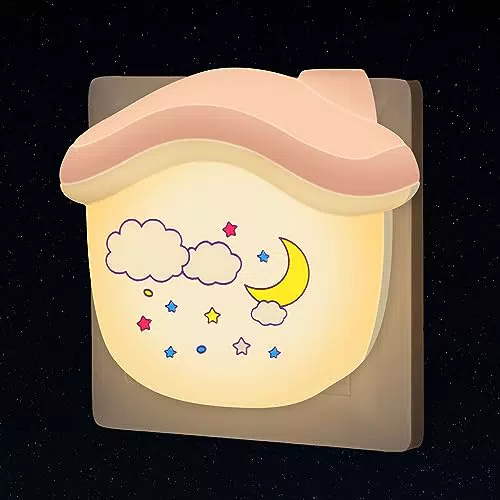 Luz Nocturna Infantil con Sensor de Luz - Lámpara Quitamiedos para Bebés