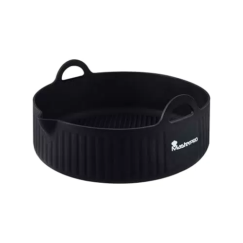 MasterPro Bandeja de Horno Redonda de Silicona Alta Resistencia 18.5x19 cm