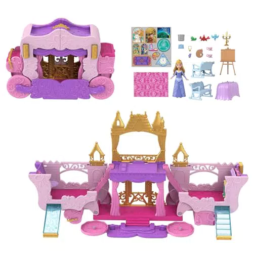 Mattel Set de Juego Princesas Disney: Carruaje Transformable en Castillo