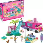 Mattel Mega Construx Barbie: Aventura en Autocaravana con Mini Muñecas y Accesorios