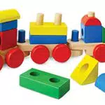 Melissa & Doug Apilador Geométrico con 25 piezas, Juguetes De Desarollo
