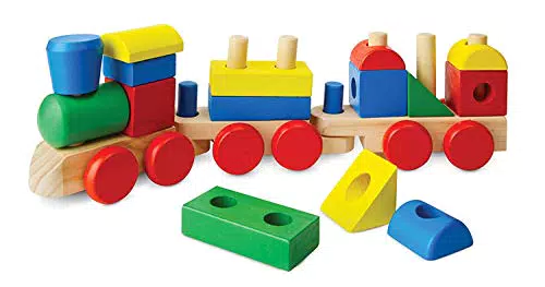 Melissa & Doug Apilador Geométrico con 25 piezas, Juguetes De Desarollo