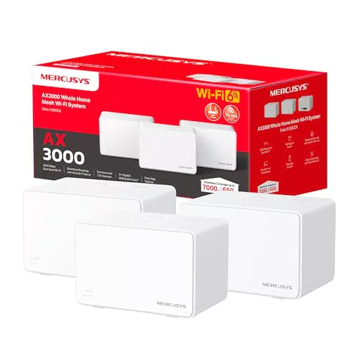 Mercusys Halo H3000X - Router Mesh WiFi 6 AX3000 Doble Banda hasta 650m²