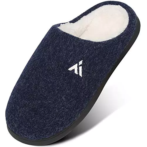 Mishansha Zapatillas de Fieltro Antideslizantes para Hombre y Mujer - Pantuflas Memory Foam