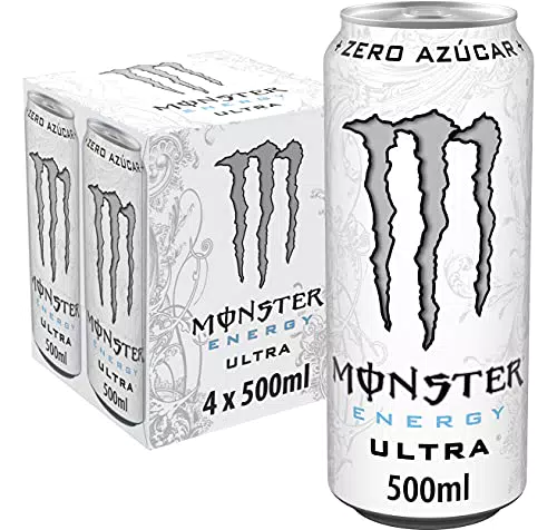 Monster Energy Ultra White - Bebida energética sin azúcar en pack de latas