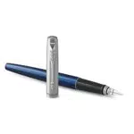 Parker Jotter pluma estilográfica con cuerpo de metal y plumín mediano en estuche regalo