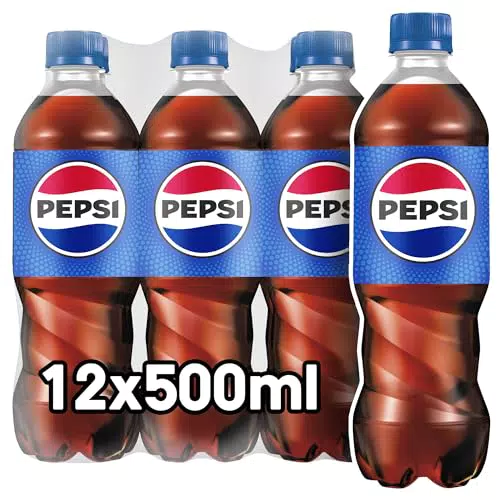 Pepsi Refresco de Cola 500 ml - Pack de 12 Botellas