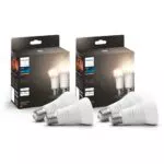 Philips Hue E27 lámpara regulable, luz blanca cálida, control por app y Alexa