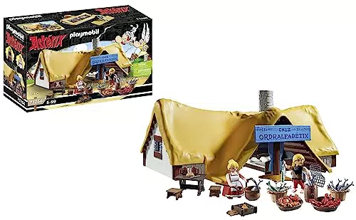 PLAYMOBIL Asterix Cabaña de Ordenalfabetix con Ordenalfabetix y Elosumarin
