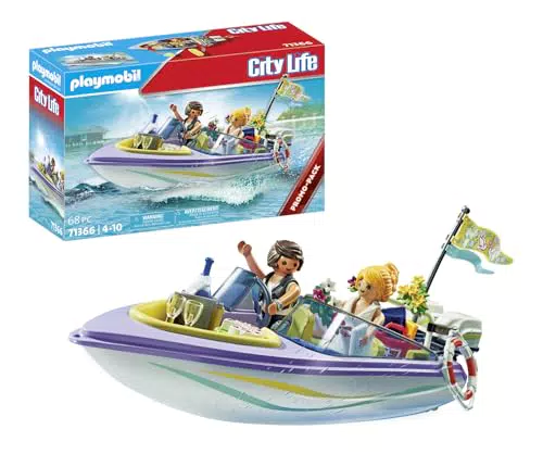 PLAYMOBIL City Life 71366 Paseo en Barco: Luna de Miel Romántica para Niños