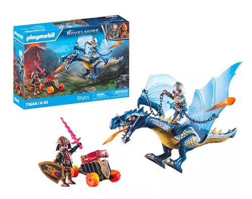 PLAYMOBIL Novelmore Dragón de Combate con Caballeros y Accesorios para Niños