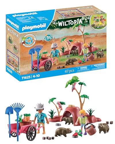 PLAYMOBIL Wiltopia Refugio para Tejones Australianos, Juguetes Ecológicos para Niños