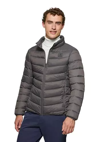 Polo Club Chaqueta Ultraligera para Hombre con Cierre de Cremallera y Logo Bordado
